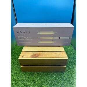 MONAT Triple Touch 3-in-1 Curling Wand Set with Interchangeable Barrels